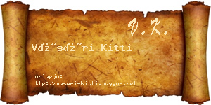 Vásári Kitti névjegykártya